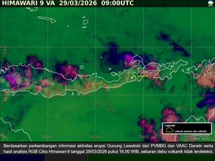 Citra Sebaran Abu Vulkanik